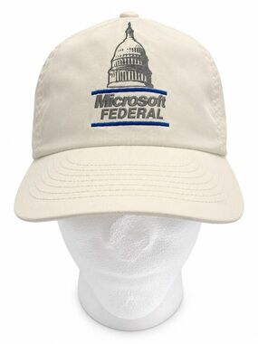 Vintage Microsoft Federal Employee Y2K Capitol Snapback Hat